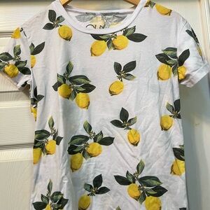 NWOT Women’s Chaser Lemon Print Shirt size XS
